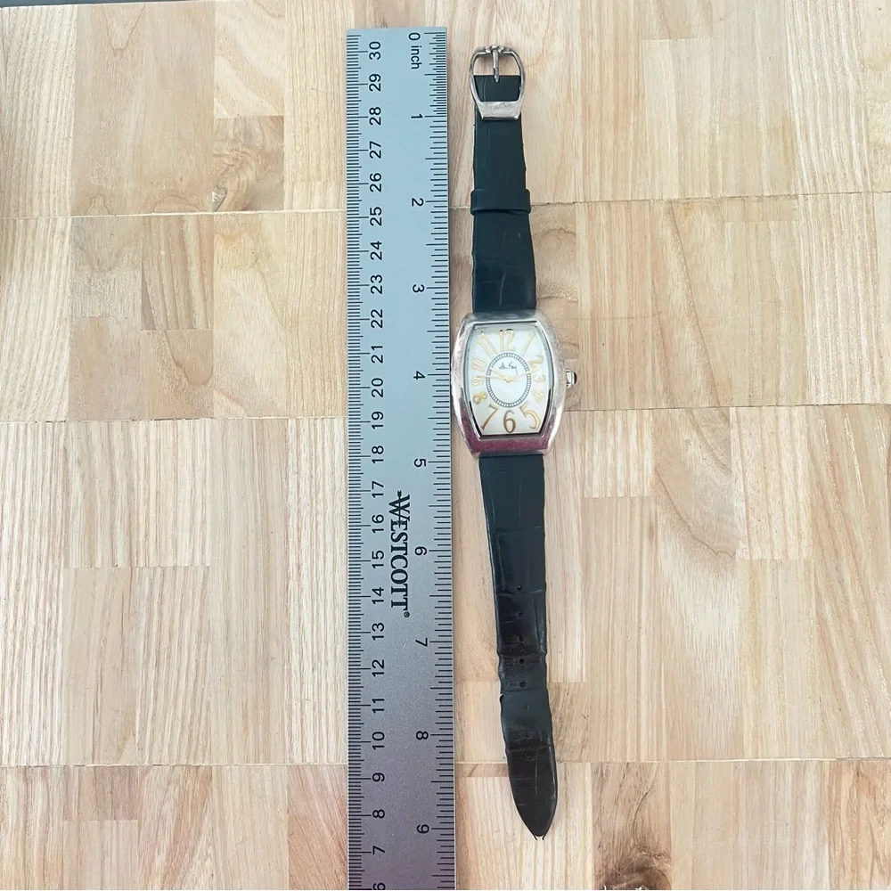 Ann King embrace ladies Curvex Sterling silver dress watch NEW BATTERY